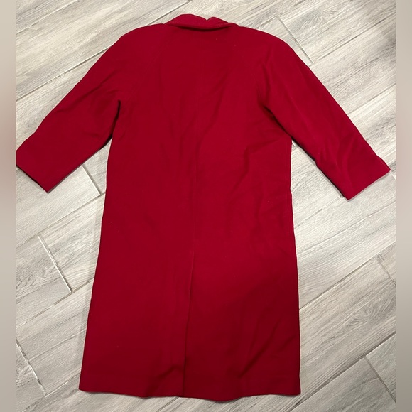 INTERNATIONAL SCENE Vintage Women’s Long Red Pure Wool Jacket, Size 12 - Picture 6 of 10